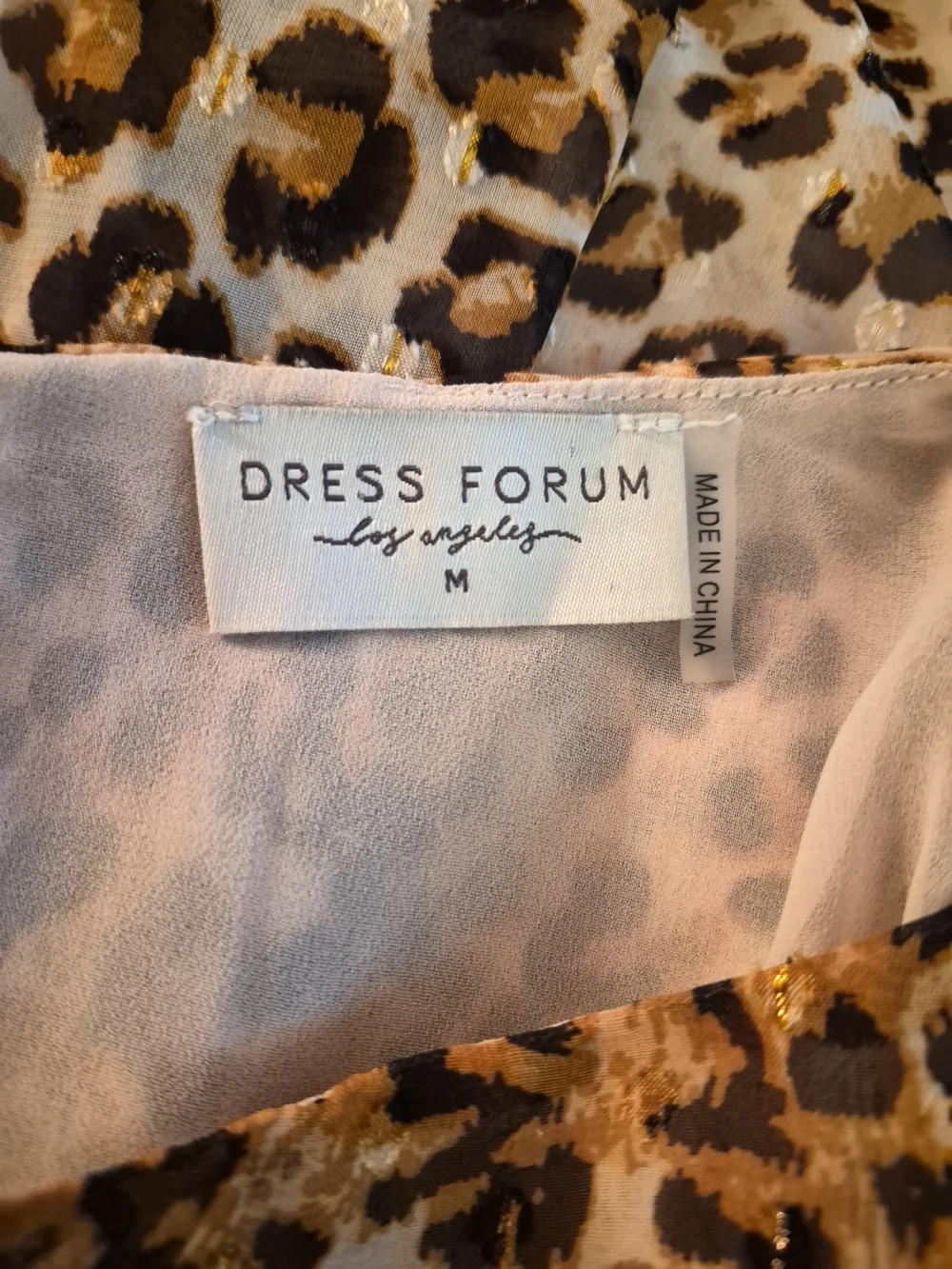 Dress Forum Leopard Print Blouse Size Medium